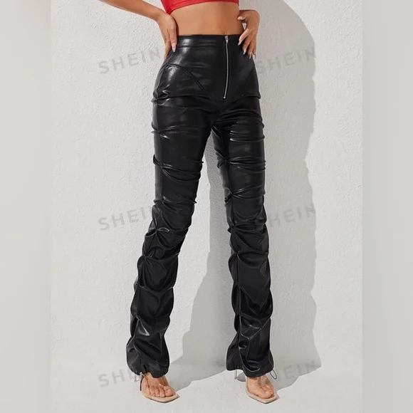 Front Zipper PU Leather Pants 🖤 - Picture 5 of 5